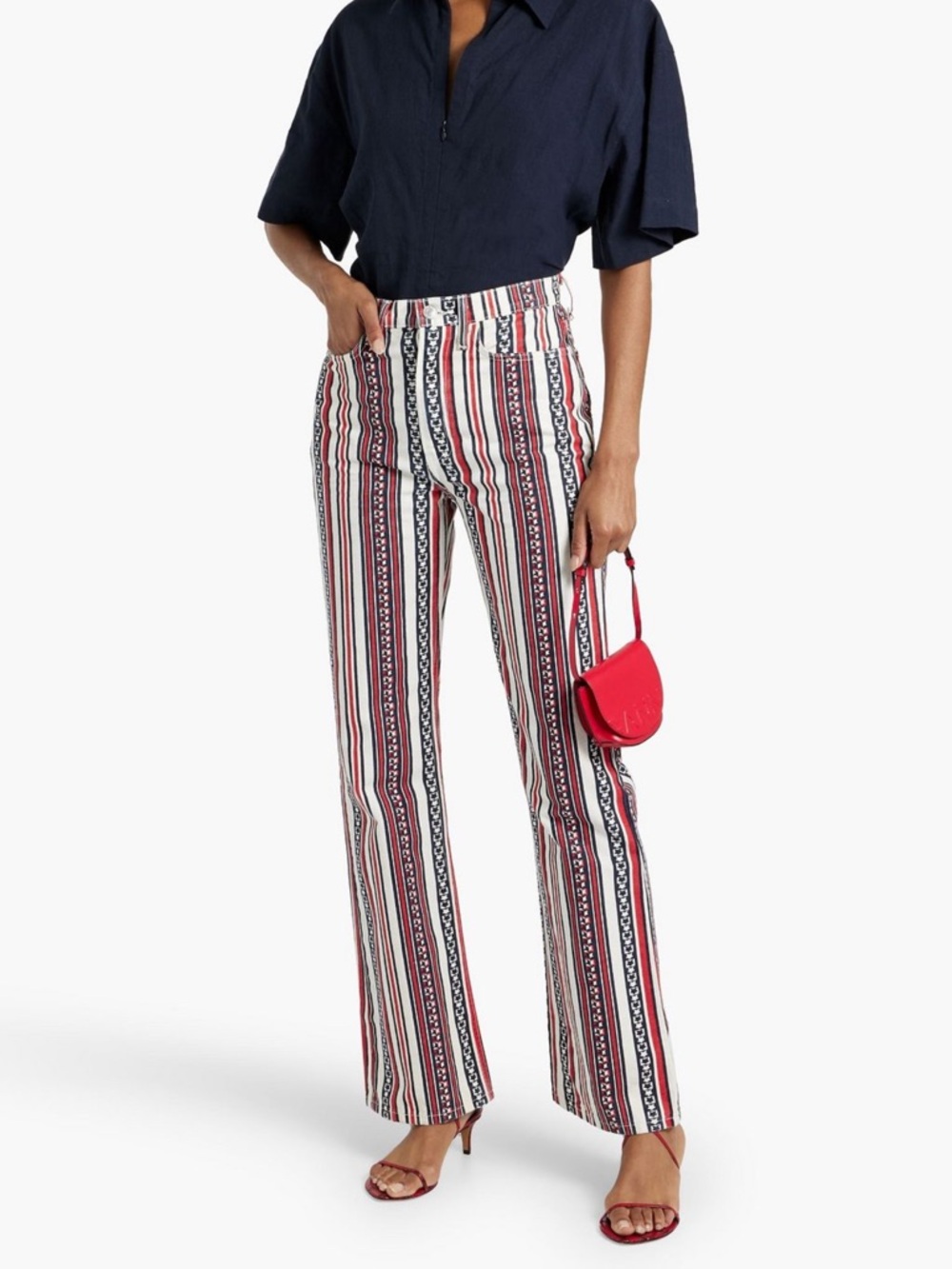 RE/DONE Striped High-Rise Jeans